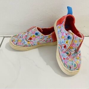 Tiny Toms Peppa Pig Baby Toddler Canvas Shoes Lucas Slip-ons Size 7 EUR 23.5